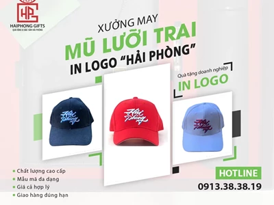 Mũ lưỡi trai in logo "Hải Phòng" đẹp, độc đáo, được yêu thích nhất 2023